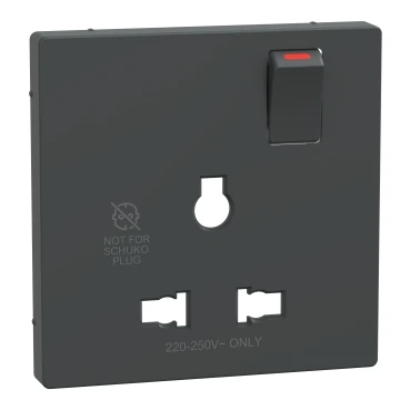 Schneider Electric MTN2170-6034 Merten System-D, 13A Üniversal Priz Tuş Kapağı, Antrasit