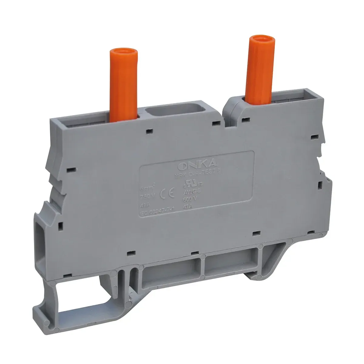 Onka MRK Double Test Probe Measuring & Disconnect Terminal Block 6mm2 41A Beige