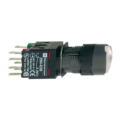 Schneider Electric XB6AF1B5B R.ILL.P.BUT.WH.NO/NC — üretici katalog görseli