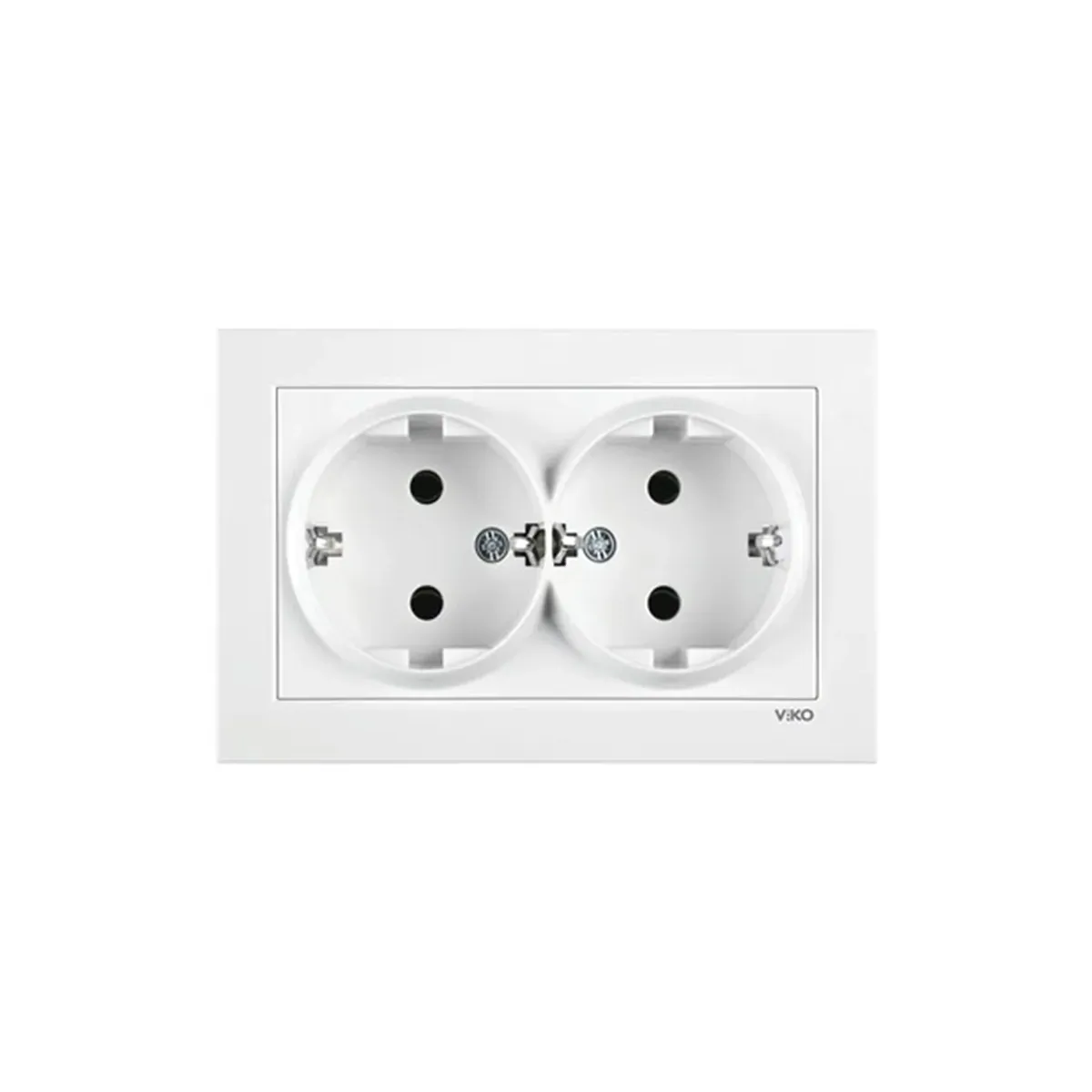 Viko Karre 55 White Double Grounded Socket