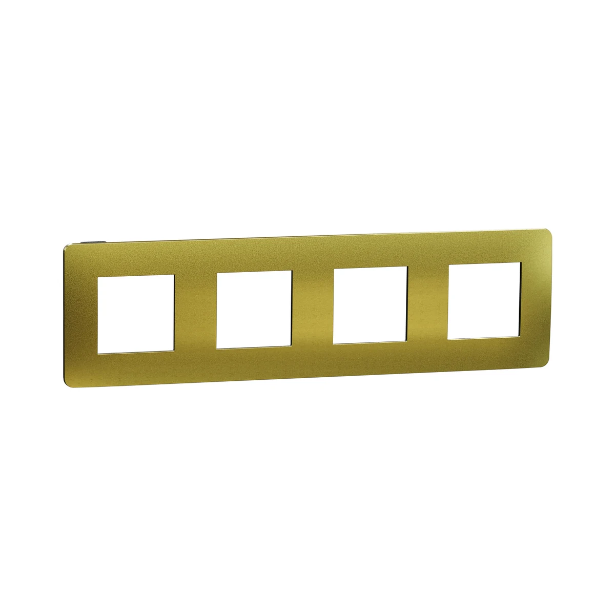 Schneider Electric NU280862M Yeni Unica, Studio Metal 4-Gang Frame, Gold/Anthracite