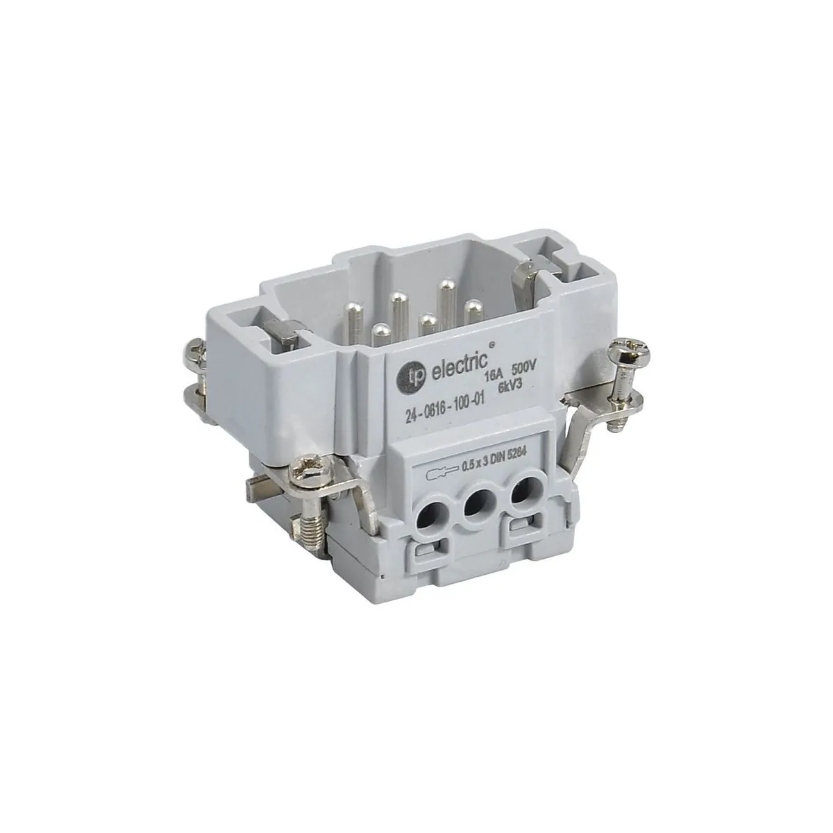 TP Elektrik 24-0616-100-01 6x16A Çok Kontaklı Fiş Çekirdek - Vidalı Bağlantı (1-6), IP 65
