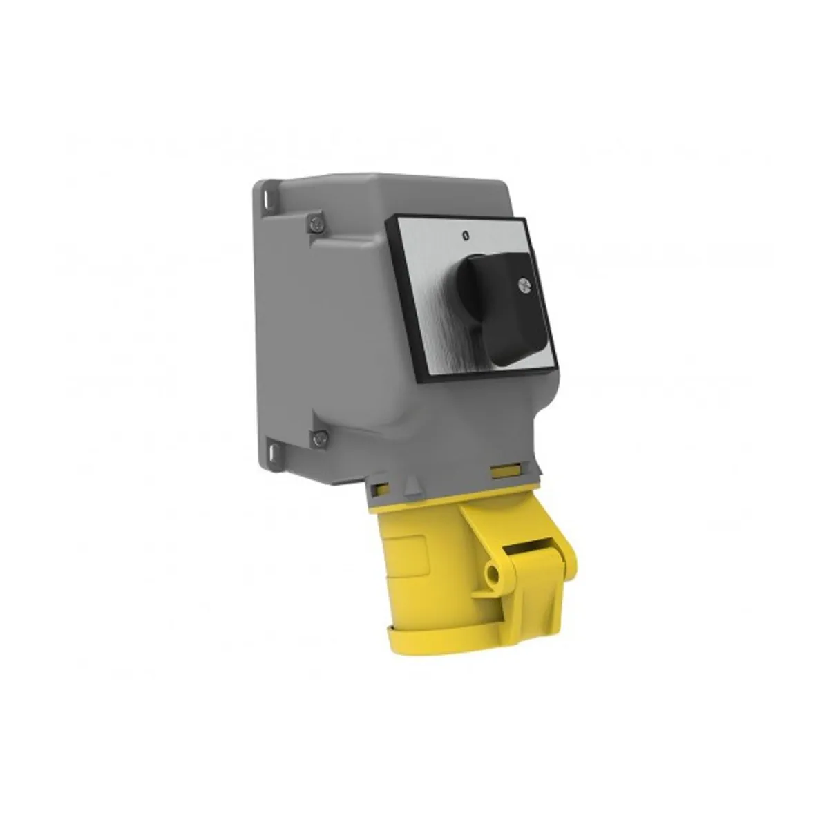 Bemis BC1-3303-2550 CEE 90° Angled Wall Socket with Cam Switch 32 A 2P+E IP44