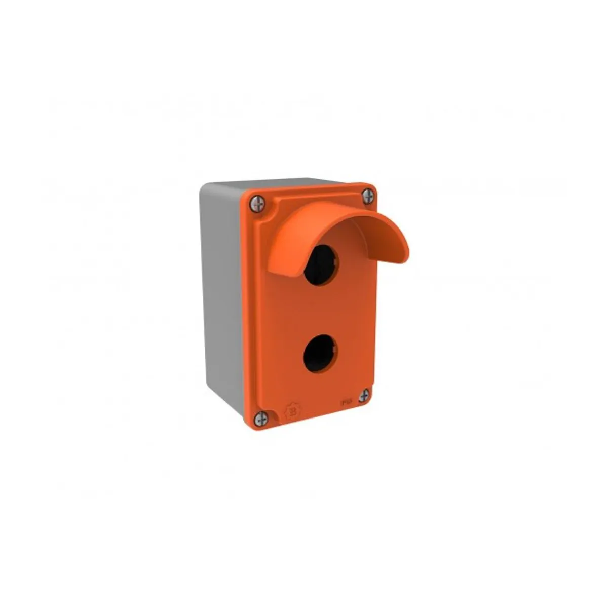 Bemis EXBT4-2071-0007 ATEX Ex-Proof Aluminum 2-Button Protected Box IP67 80x130x73 Orange