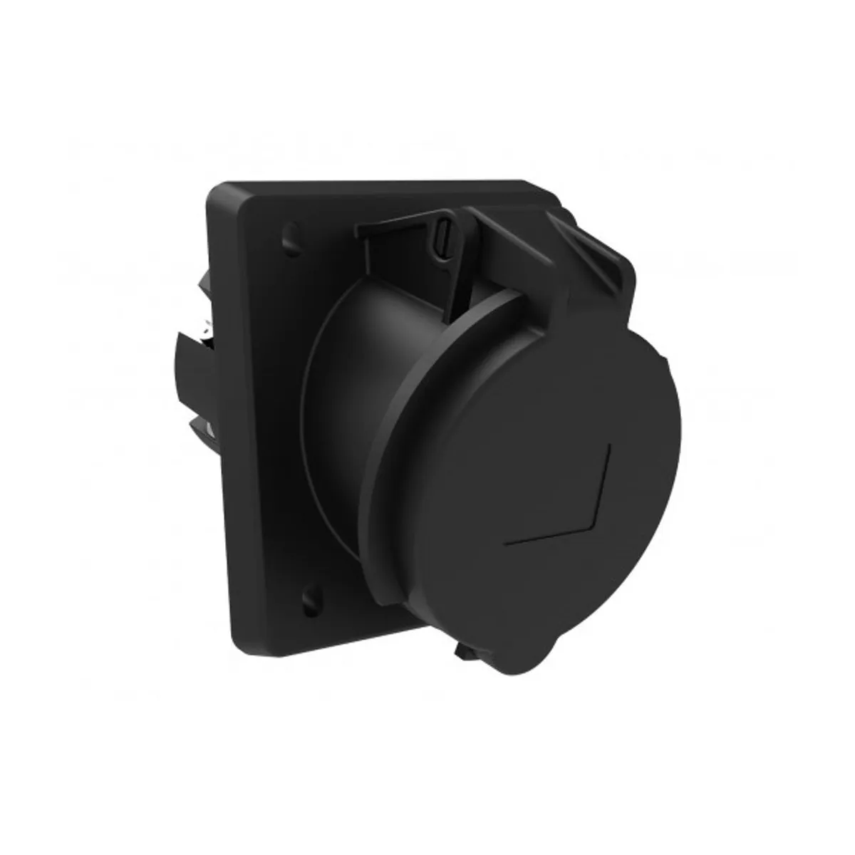 Bemis BCS-3504-2420 CEE 45° Angled Machine Socket 32 A 3P+E IP44 Black