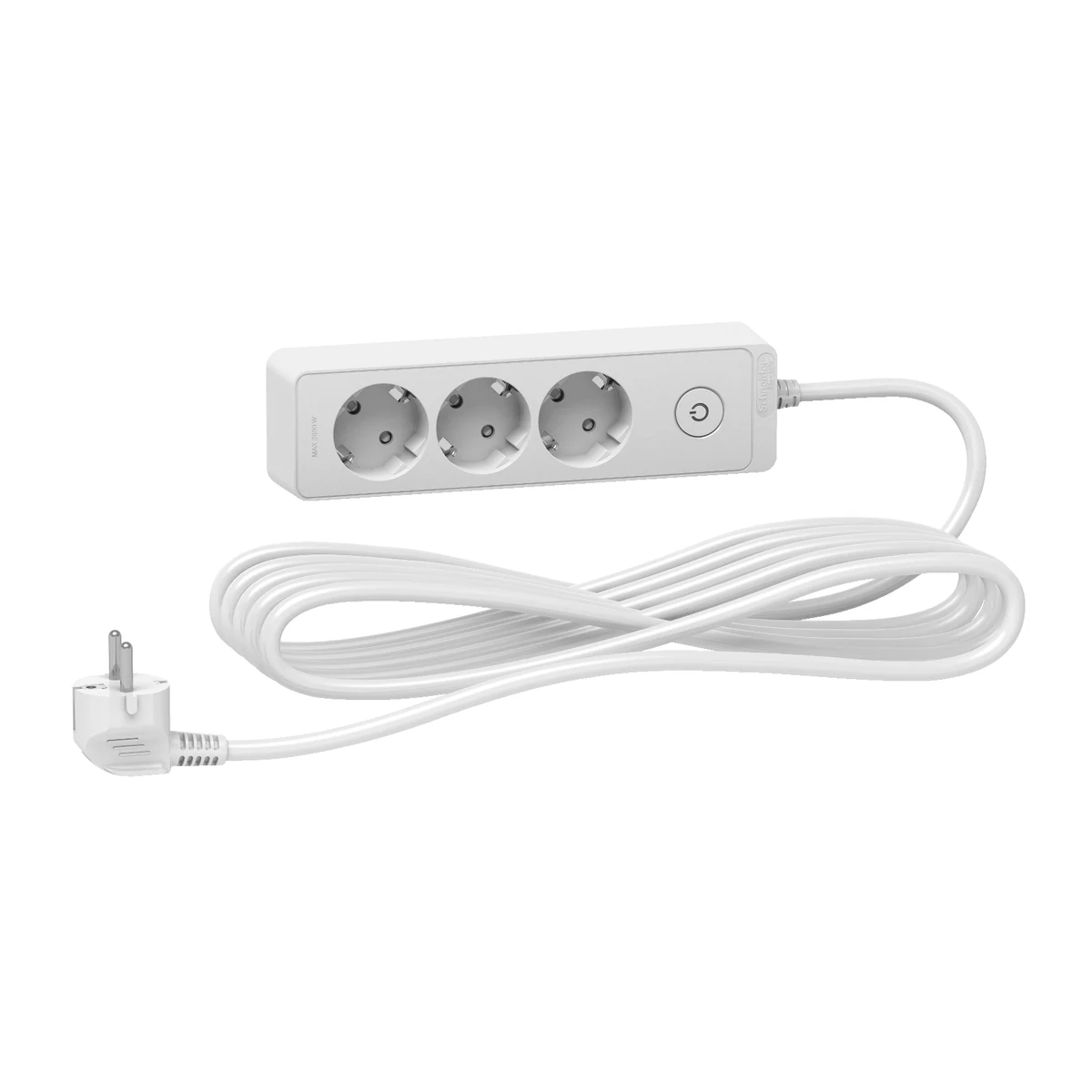Schneider Electric ST9435W 3 Topraklı Prizli, 5mt, beyaz — üretici ürün görseli