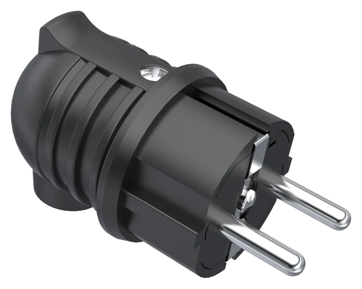 Bemis BP1-1402-2042 Plastic UPS Angled Plug 16 A 2P+E IP44