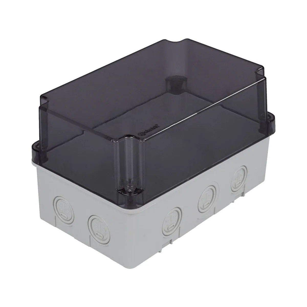TP Elektrik 3310-218-0100 Junction Box 130x220x140 (10 Outlets) - Deep - Transparent - Screw-On Cover, IP 67