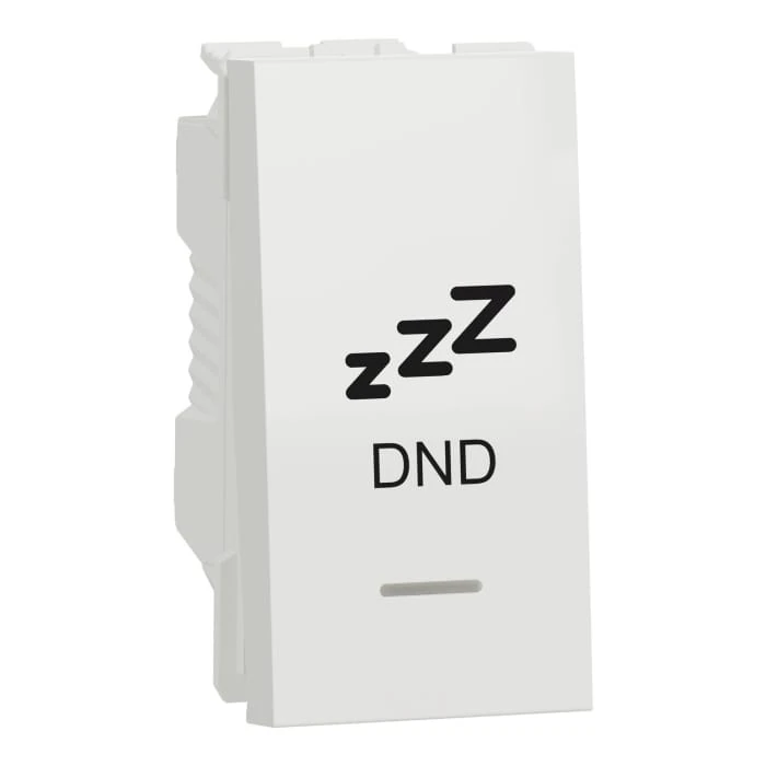 Schneider Electric NU310318SDND Yeni Unica, DND İşaretli Gösterge Işıklı Vavien 1 modül, 12-24V, Beyaz