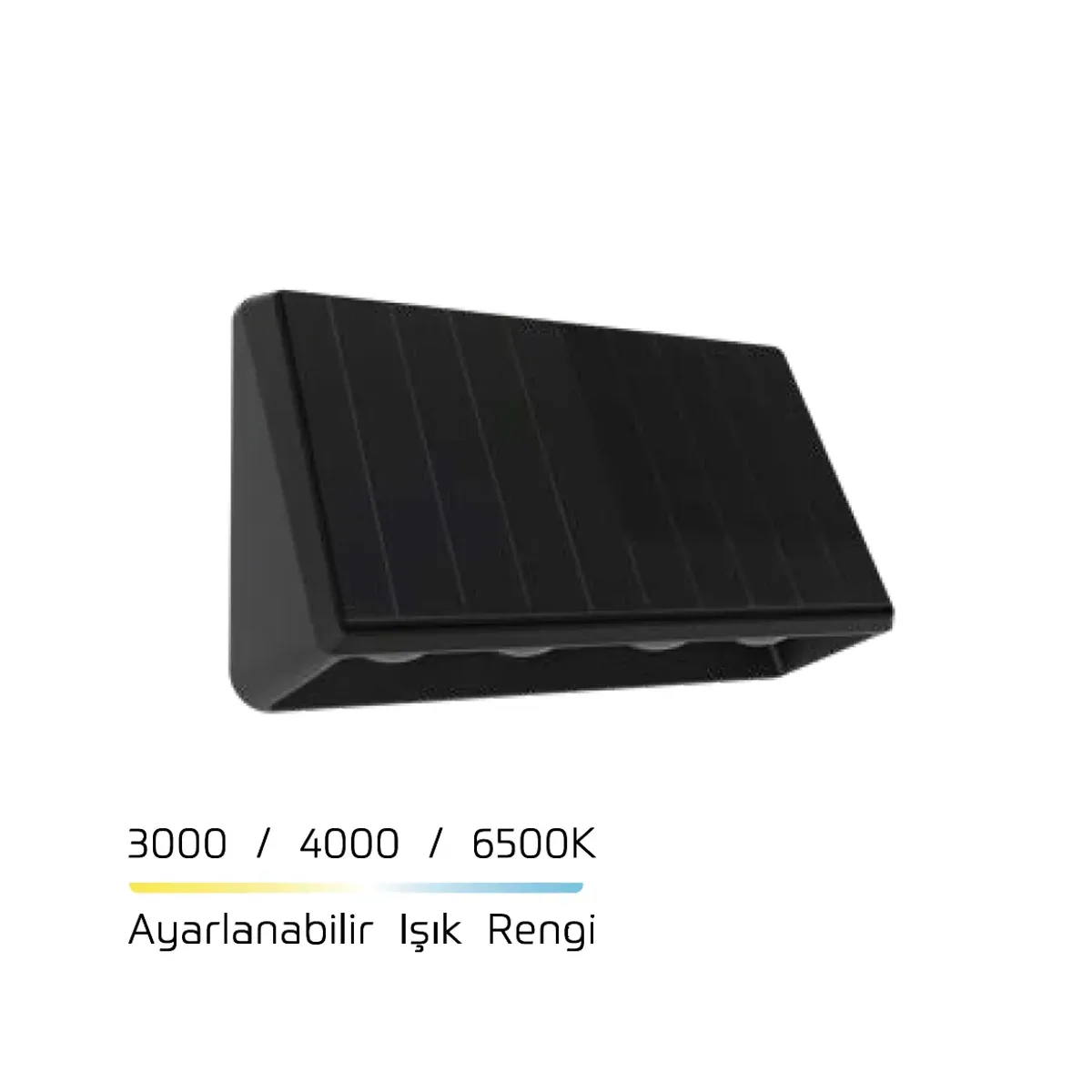 12W Ayarlanabilir Işıklı 90lm Solar Aplik
