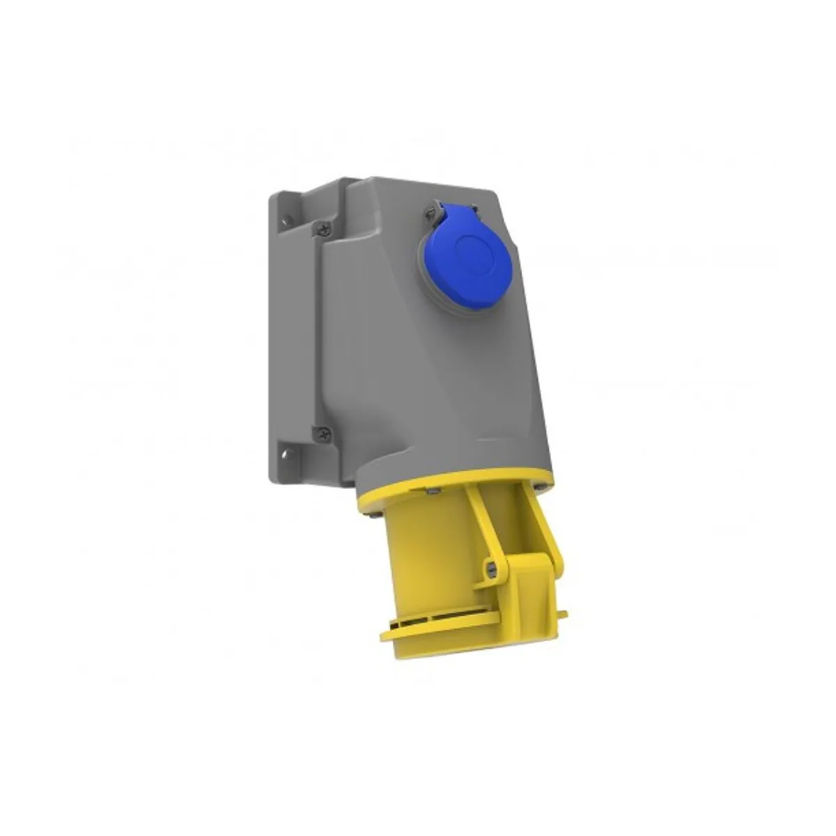 Bemis BC1-4303-2537 CEE 90° Angled Wall Socket with Panel Socket 63 A 2P+E IP44