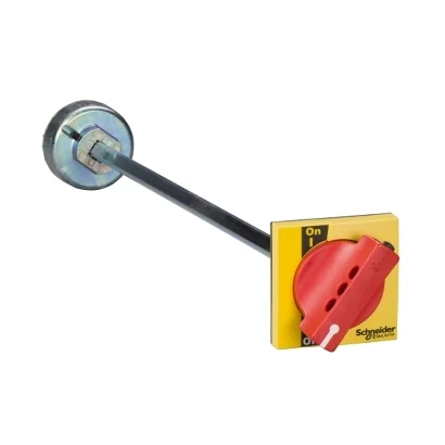 Schneider Electric LV431051 Front-Extended Rotary Operating Handle, Yellow-Red, INS250