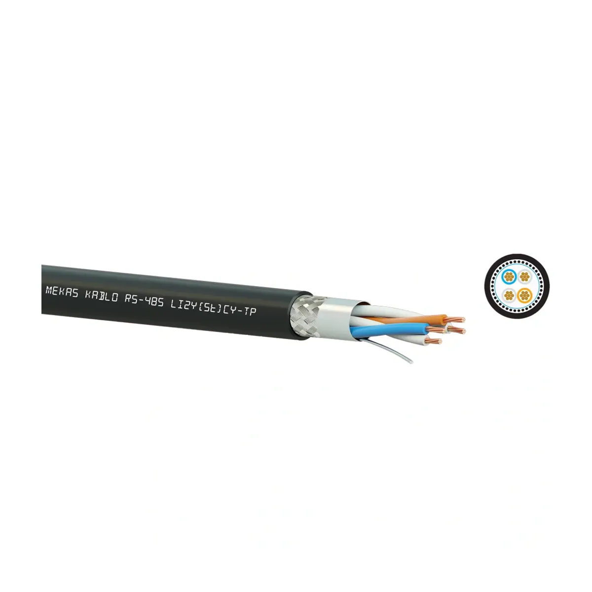 Mekas RS-485 LI2Y(St)CY 2x2x0,22 mm2 Endüstri 4.0 Kablosu