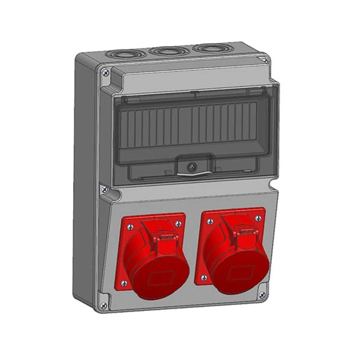 Mete Enerji 70035050B009 2 pcs 5x32A IP44 Angled Machine Socket on Front