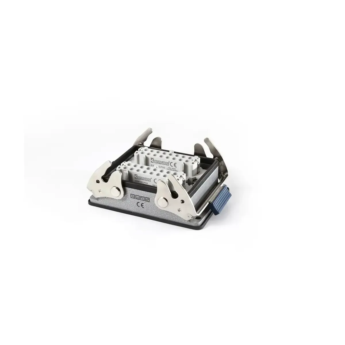 Emas Metal 32 Kontak Makine Tipi Priz 16A Alttan Girişli 2 Metal Mandallı Çok Kontaklı EBM32PM48