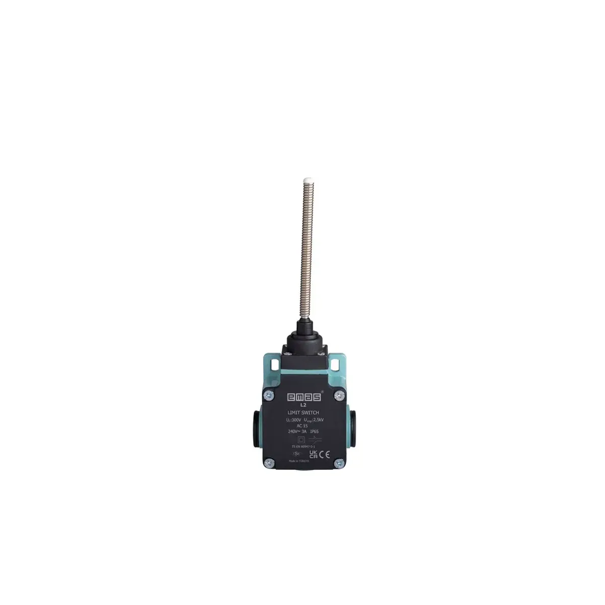 Emas Metal Housing Blunt Plastic End Metal Spring Lever Snap-Action 1NO+1NC Limit Switch 7mm L2K13SOP103
