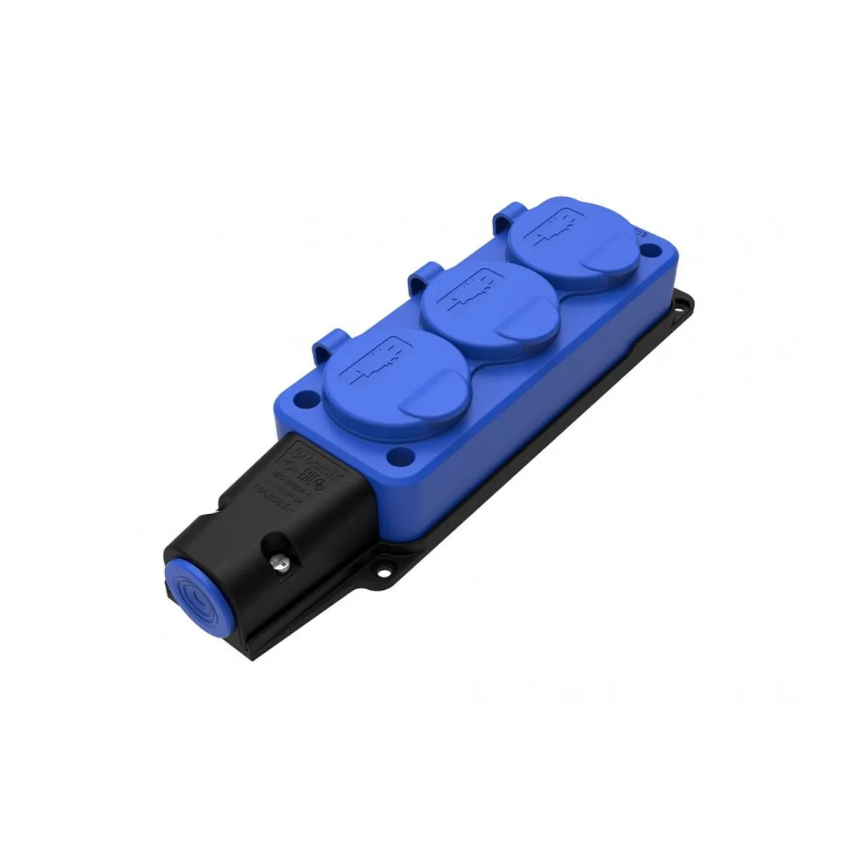 Bemis BV2-1402-3613 Kauçuk Üçlü Grup Priz (Mavi) 16 A 2P+E IP54