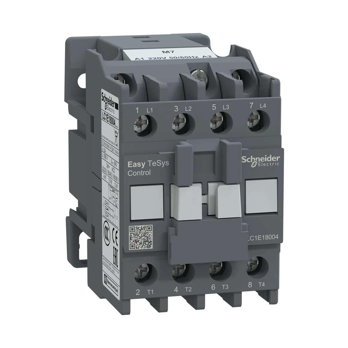 Schneider Electric LC1E18004M7 EasyPact TVS 4P Contactor 32A AC1 (4NO) 220V 50/60Hz