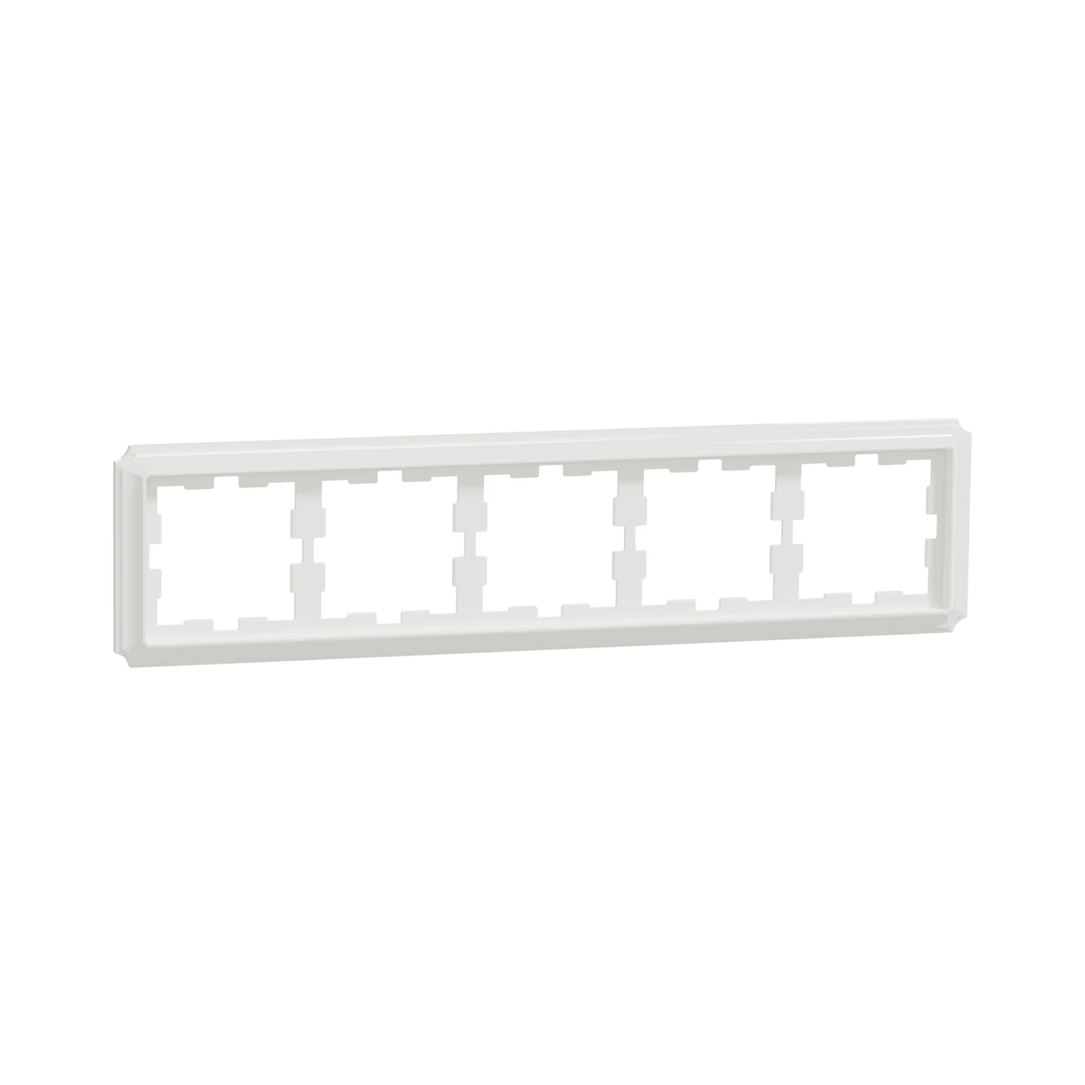 Schneider Electric MEG4050-4735 Merten System-D, 5-Gang Frame, Lotus White, D-Antique