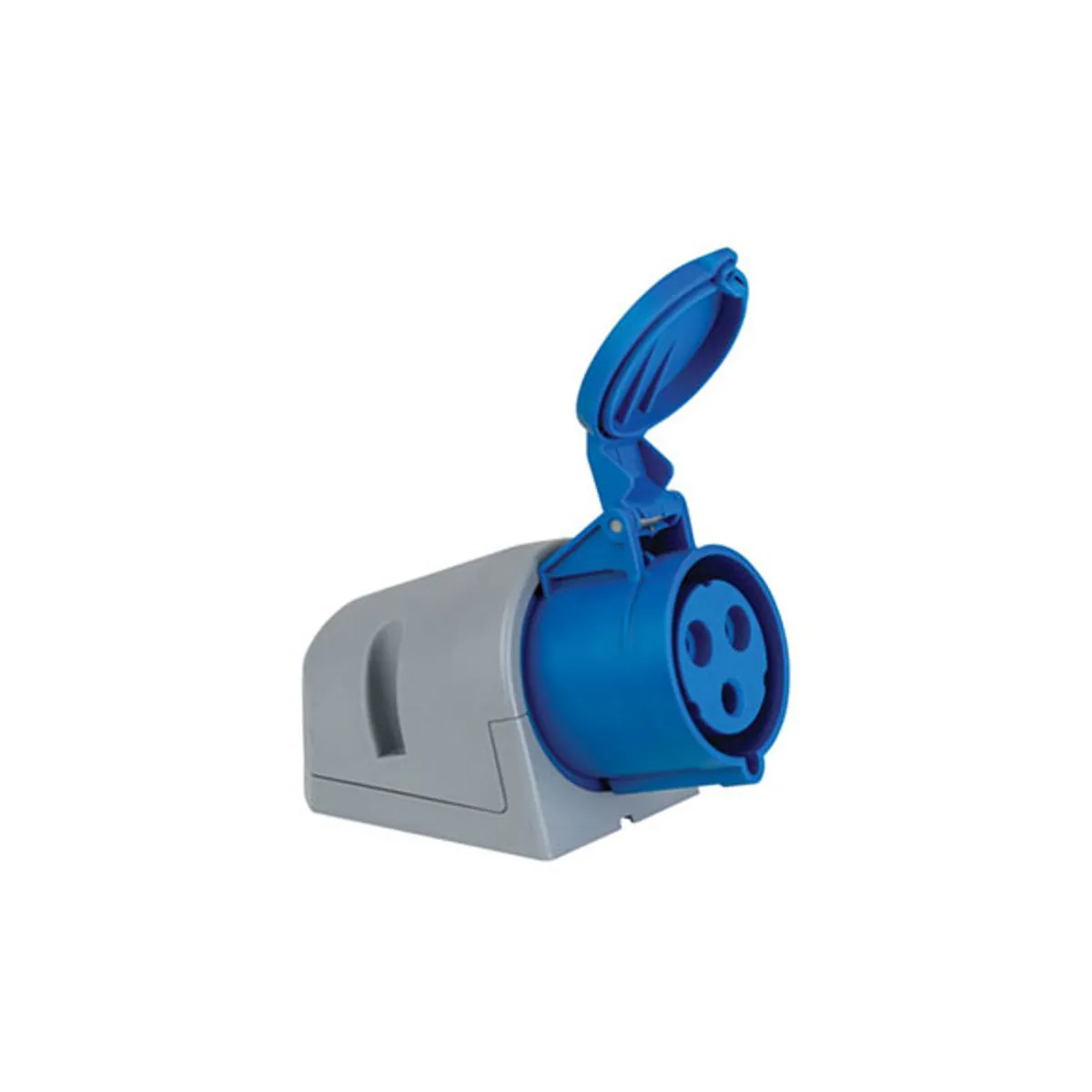 PCE 406611 3x32A Wall Socket Angled Housing IP44