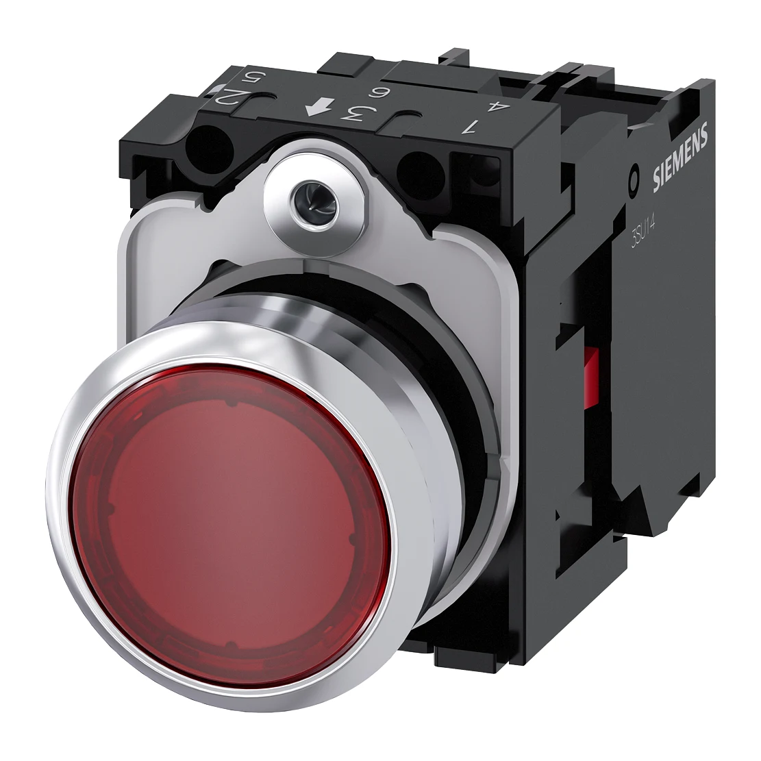 Siemens 3SU1152-0AB20-1CA0 Control Push Button Red 24 AC/DC 1NC