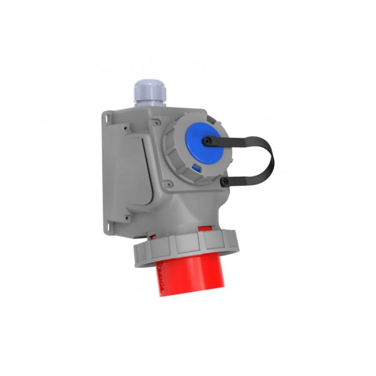 Bemis BC1-3505-7238 CEE 90° Angled Wall Plug with 1/16A. Machine Socket 32 A 3P+E+N IP67