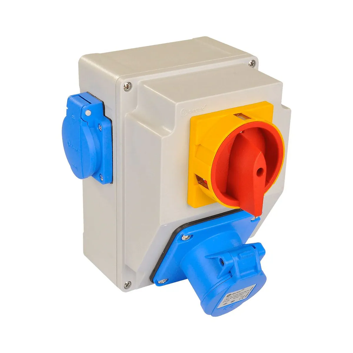 TP Elektrik 3317-002-0201 120x170 Priz Montajlı Kombinasyon Kutusu, 3x16A Prizli, Pako Şalterli