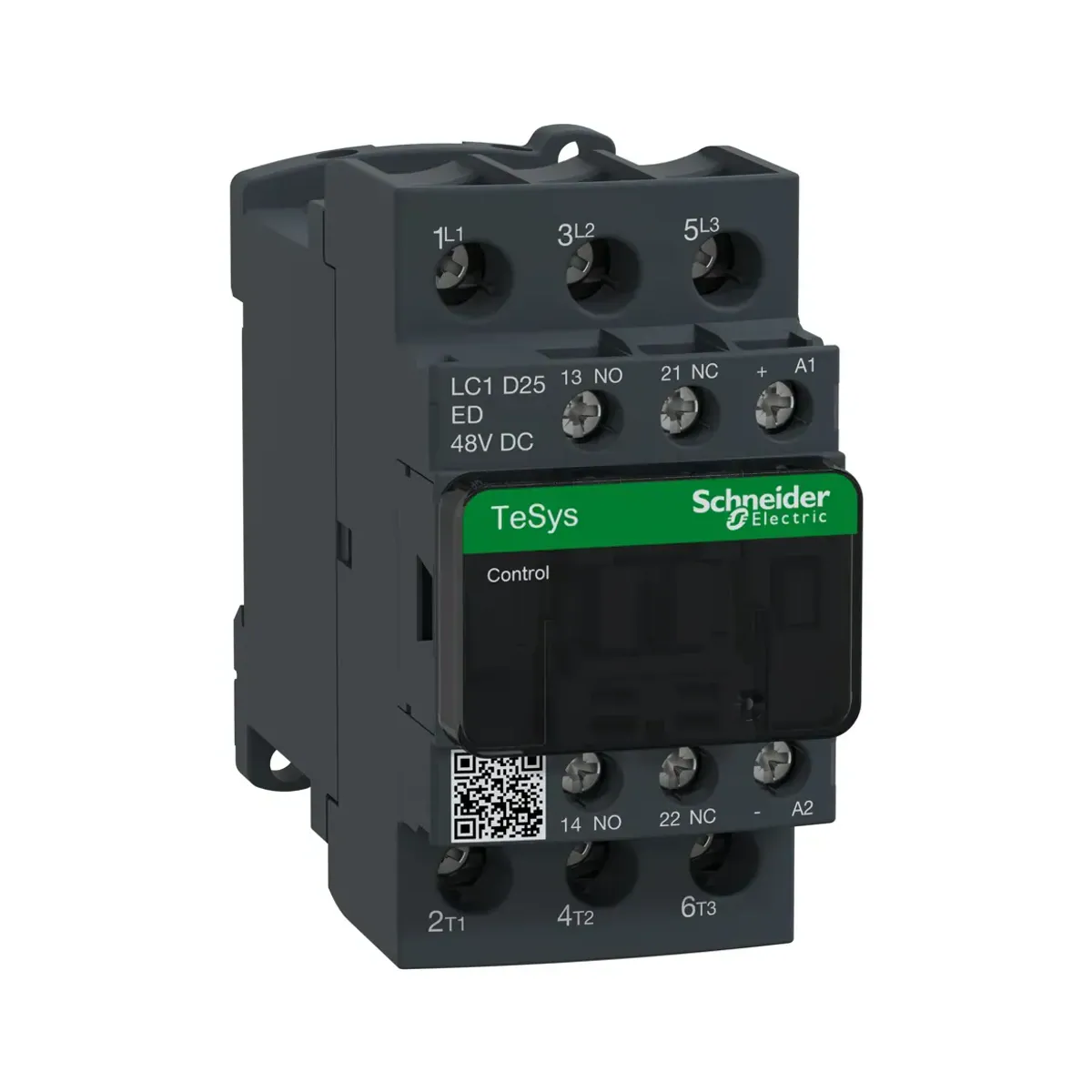 Schneider LC1D25ED TeSys Deca Contactor 3 Pole 25A AC3 48V DC