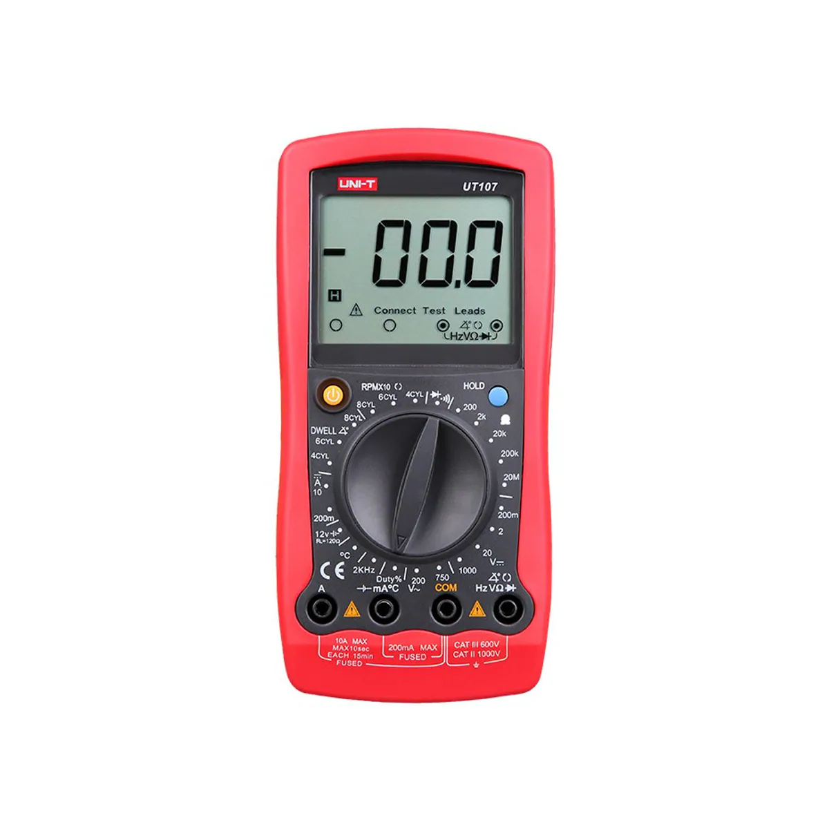 Unit UT107 2000-Count Automotive Multimeter with Temperature and Battery Test