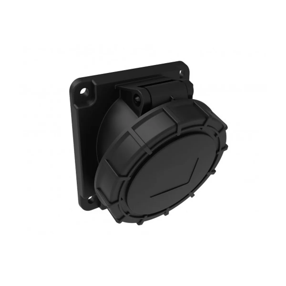 Bemis BCS-1504-7420 CEE 45° Angled Machine Socket 16 A 3P+E IP67 Black