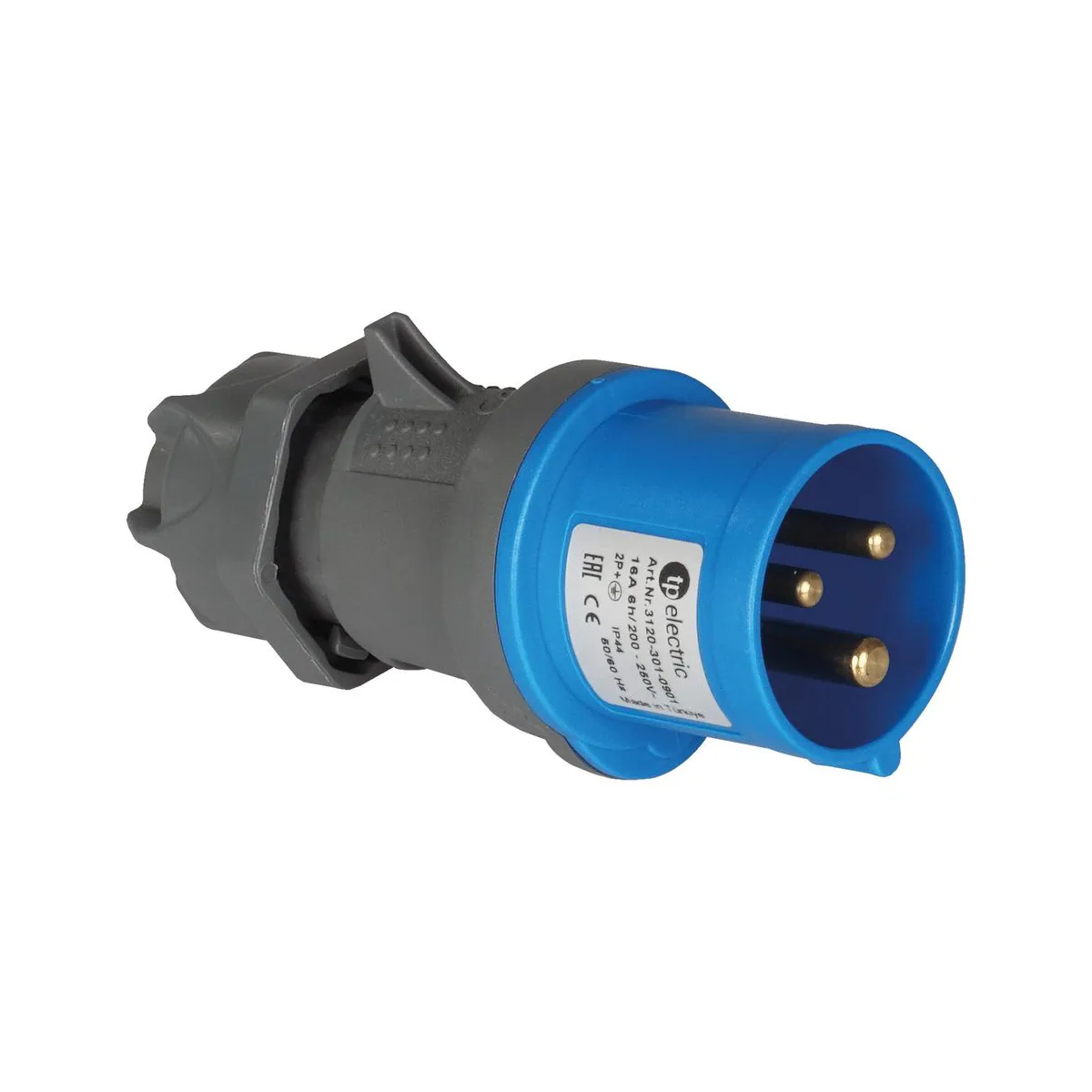 TP Elektrik 3124-301-0400-12h CEE 3x32A Straight Plug, IP 44, 12h