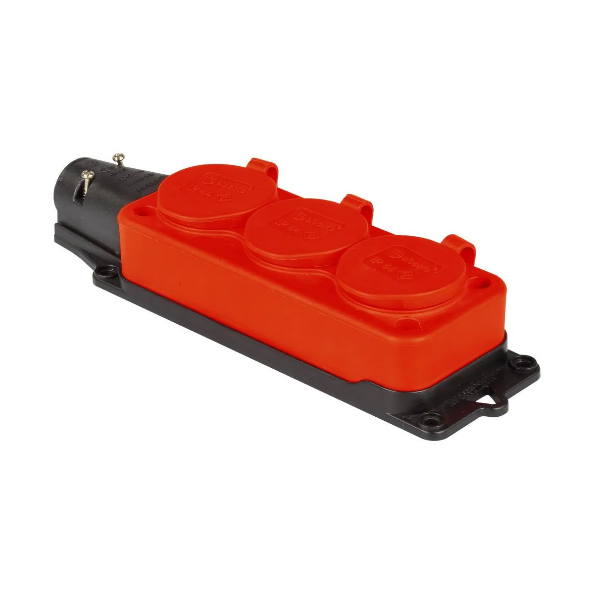 TP Elektrik 3101-328-1600 1x16A Kauçuk Üçlü Grup Priz (Fransız Tipi), IP 44, Kırmızı