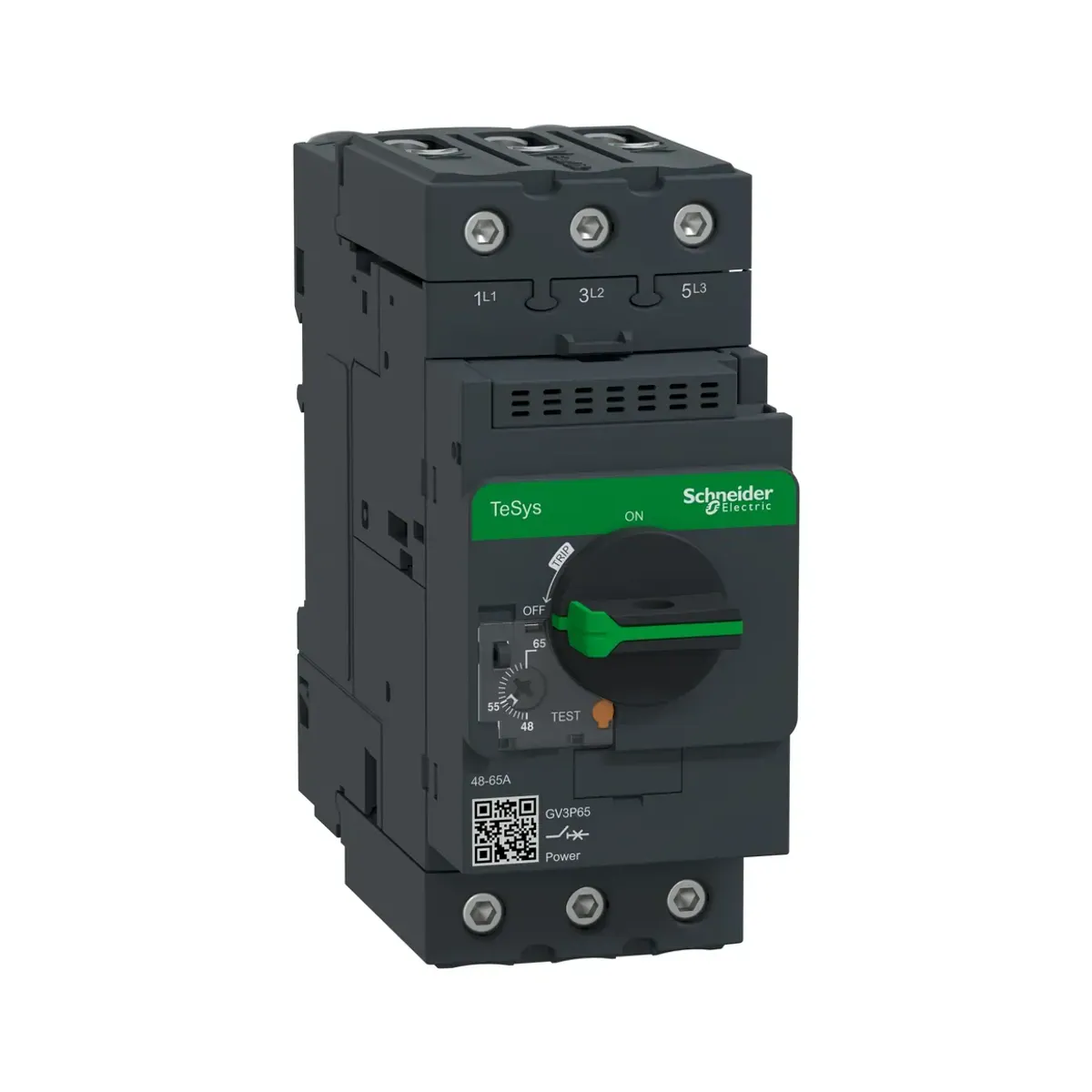 Schneider GV3P65 TeSys GV3 Sigorta Devre Kesici Termik Manyetik 48...65A EverLink BTR Konnektörler