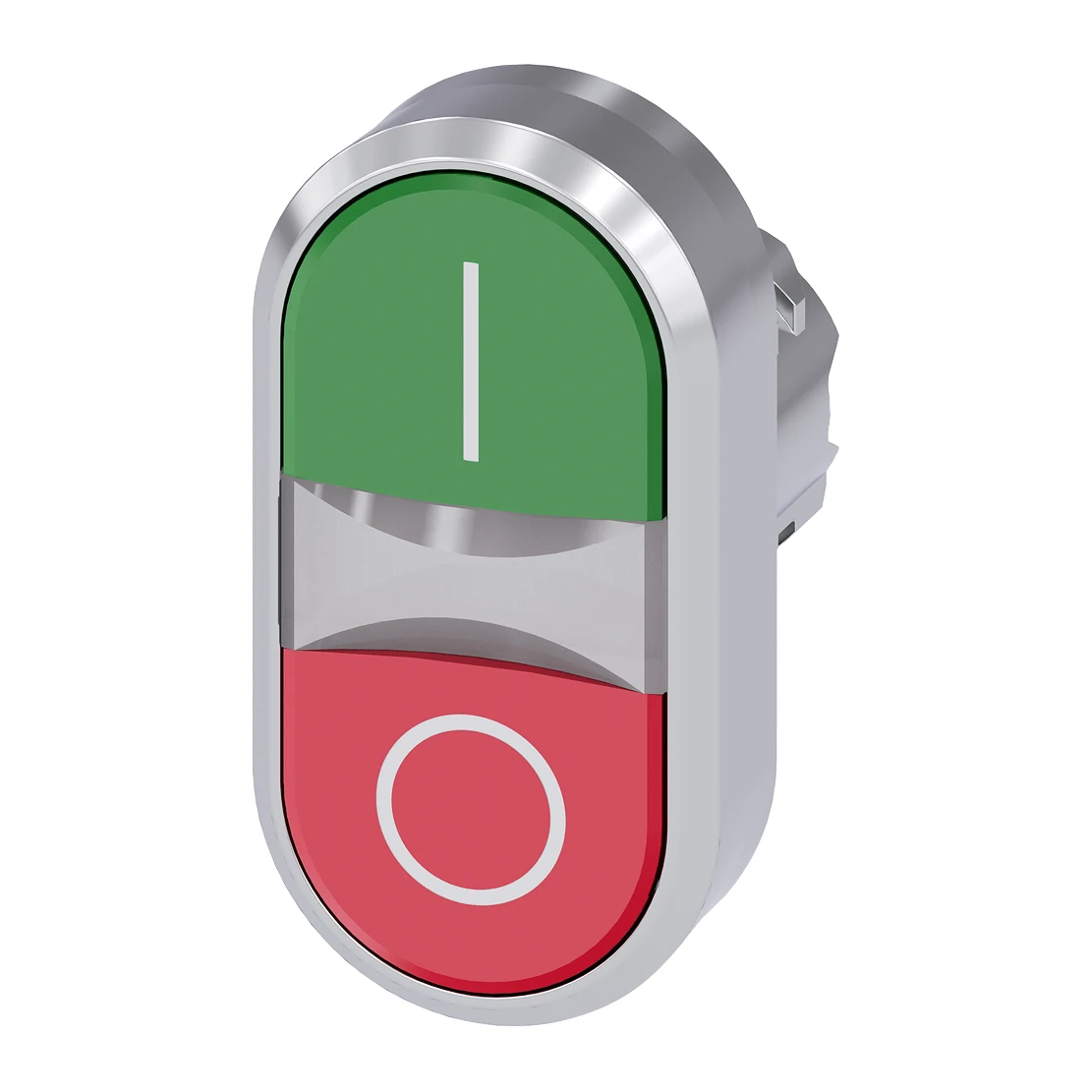 Siemens 3SU1050-3AB42-0AK0 Control Push Button 0-1 labeled red-green
