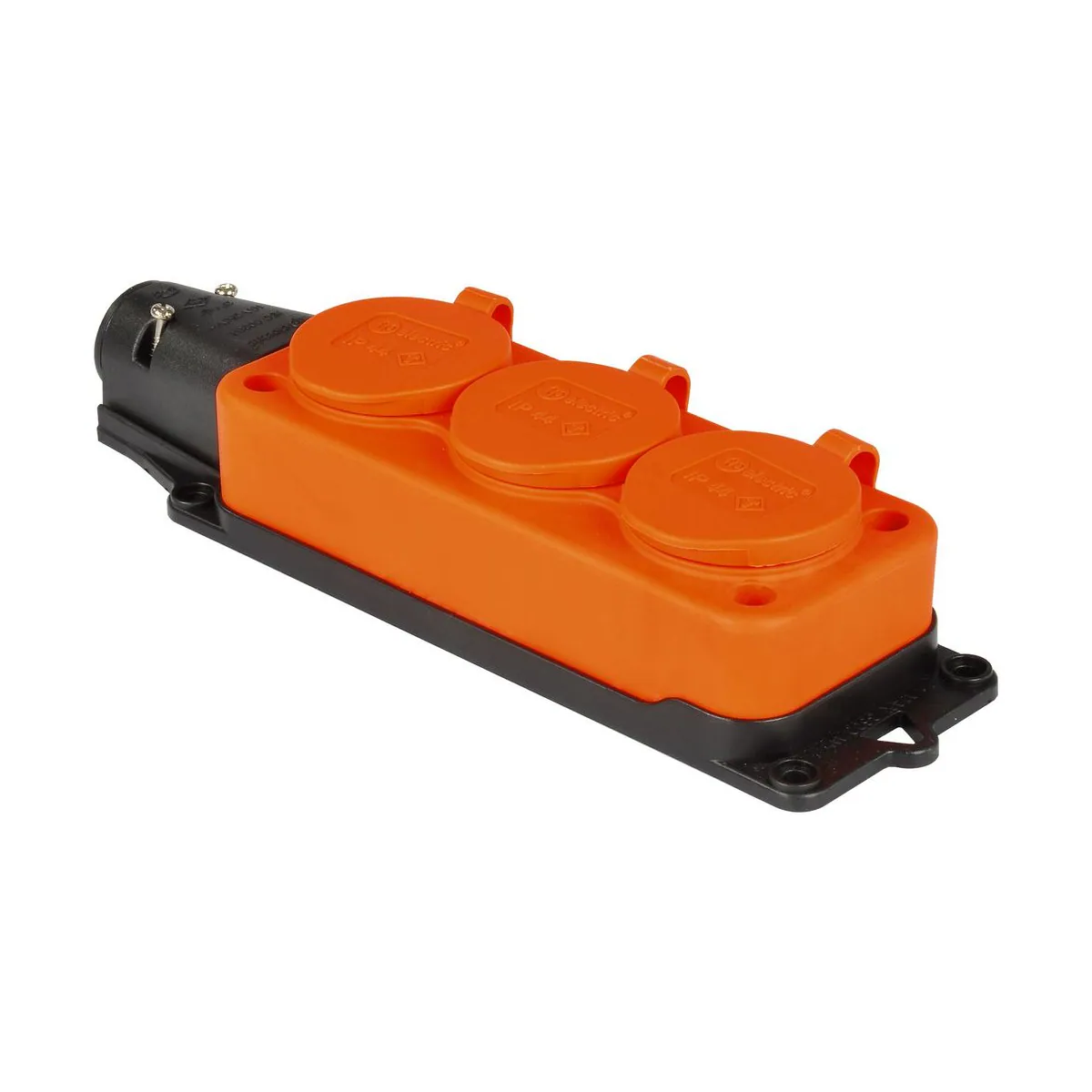 TP Elektrik 3101-308-2300 1x16A Rubber Triple Group Socket, IP 44, Orange