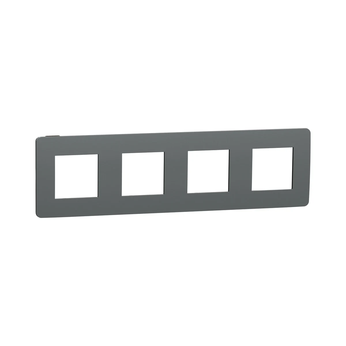 Schneider Electric NU280822 Yeni Unica, Studio Color 4-Gang Frame, Dark Gray/Anthracite