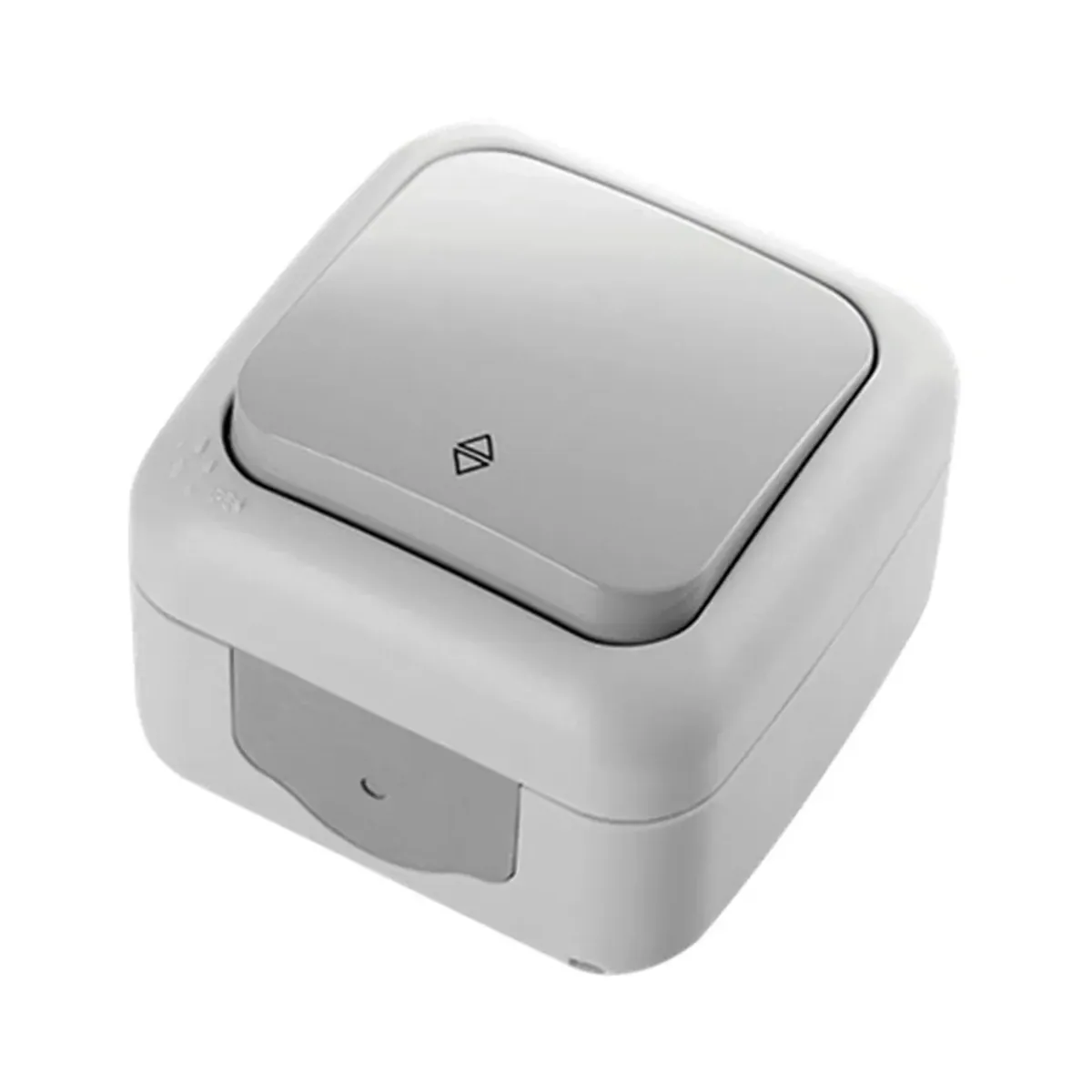 Viko Palmiye Surface-Mounted Gray Two-Way Switch IP54