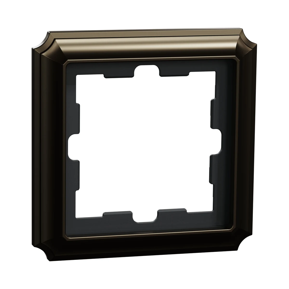 Schneider Electric MEG4010-4752 Merten System-D, Single Frame, Mocha Metallic, D-Antique