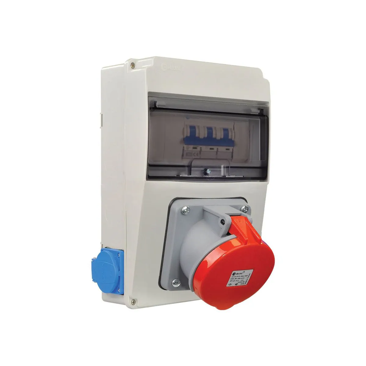 TP Elektrik 3399-002-3302 170x240 Combination Box with Mounted Socket, with 5x63A and 1x16A Sockets, Fused, RCD-Protected, Pre-Wired