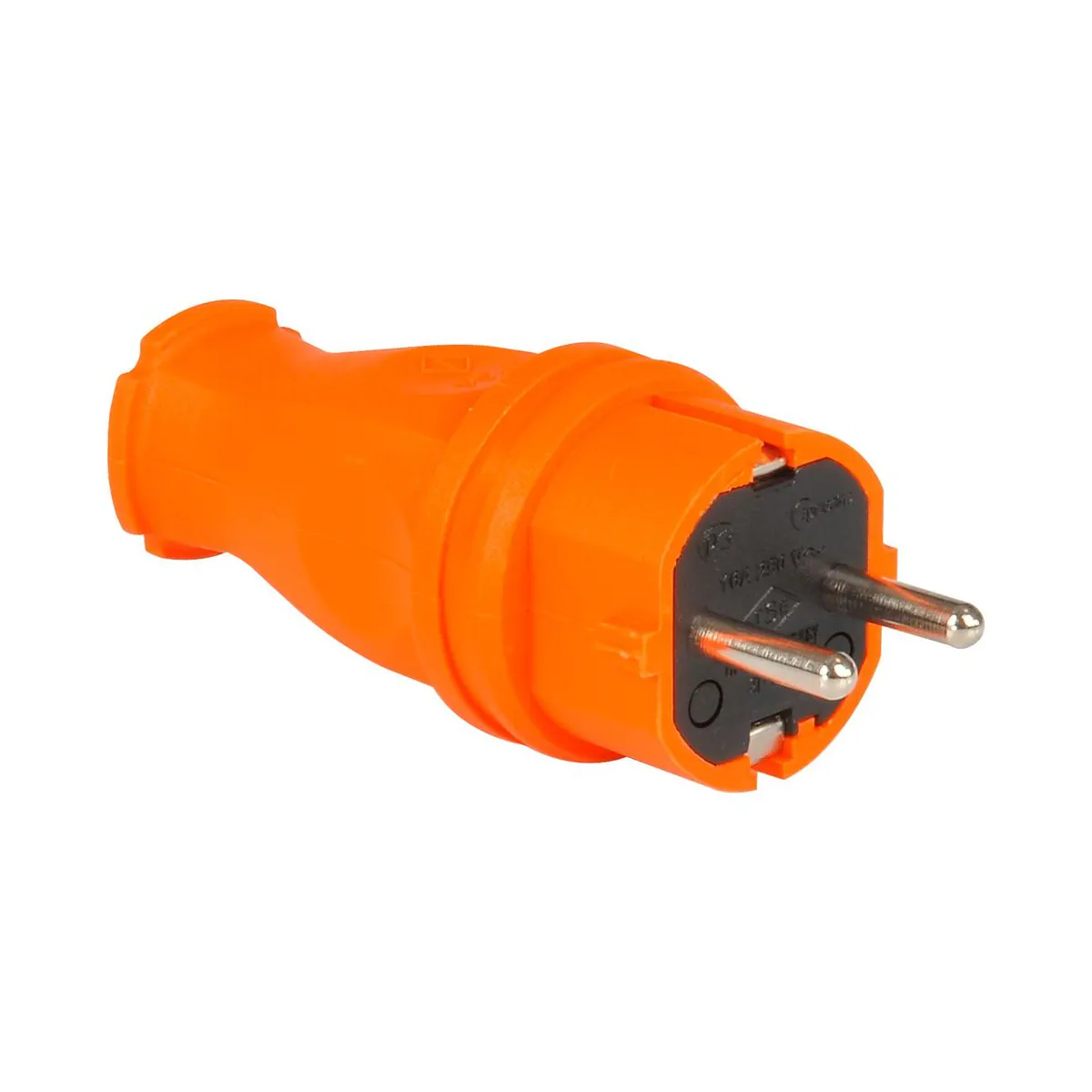 TP Elektrik 3101-301-2300 1x16A Kauçuk Düz Fiş, IP 44, Turuncu