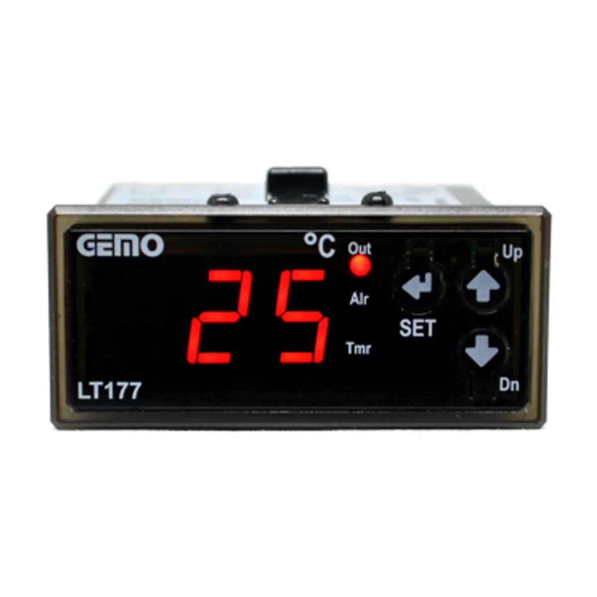 GEMO LT177 ON/OFF sıcaklık kontrol cihazı; GM-NTC-105C sensörlü paket için temsili aile görseli