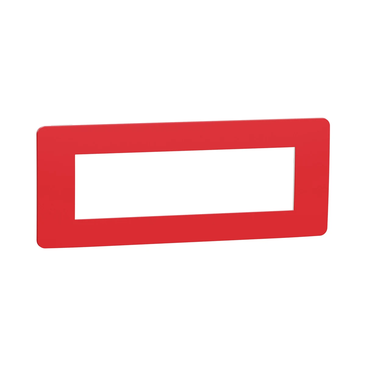 Schneider Electric NU270713 Yeni Unica, Studio Color Frame 7 module, Red/White