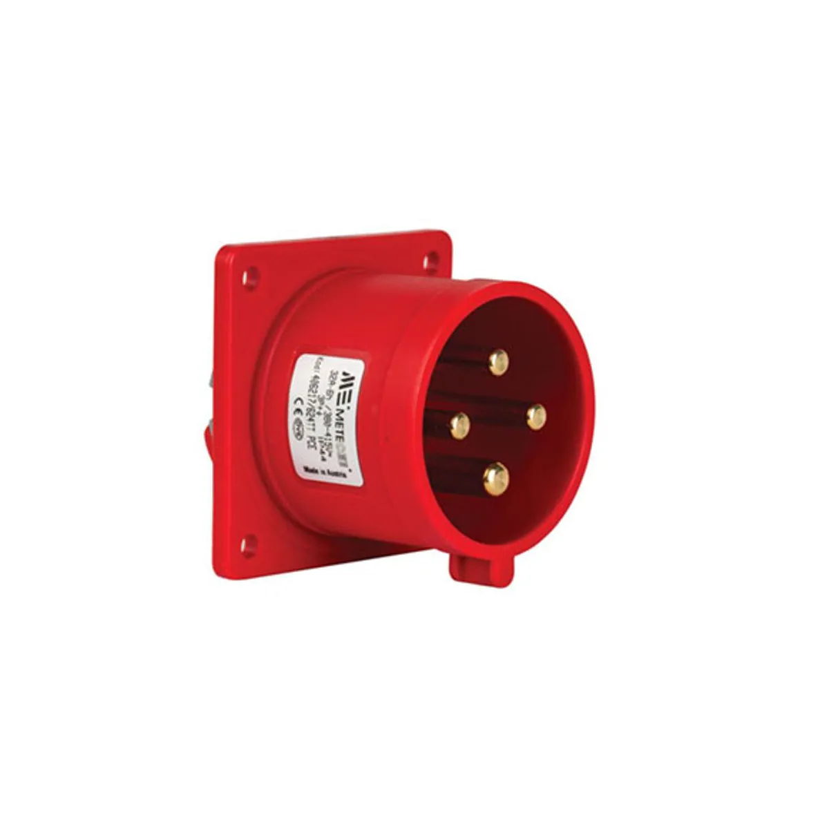 PCE 406217 4x32A Machine Plug Straight IP44