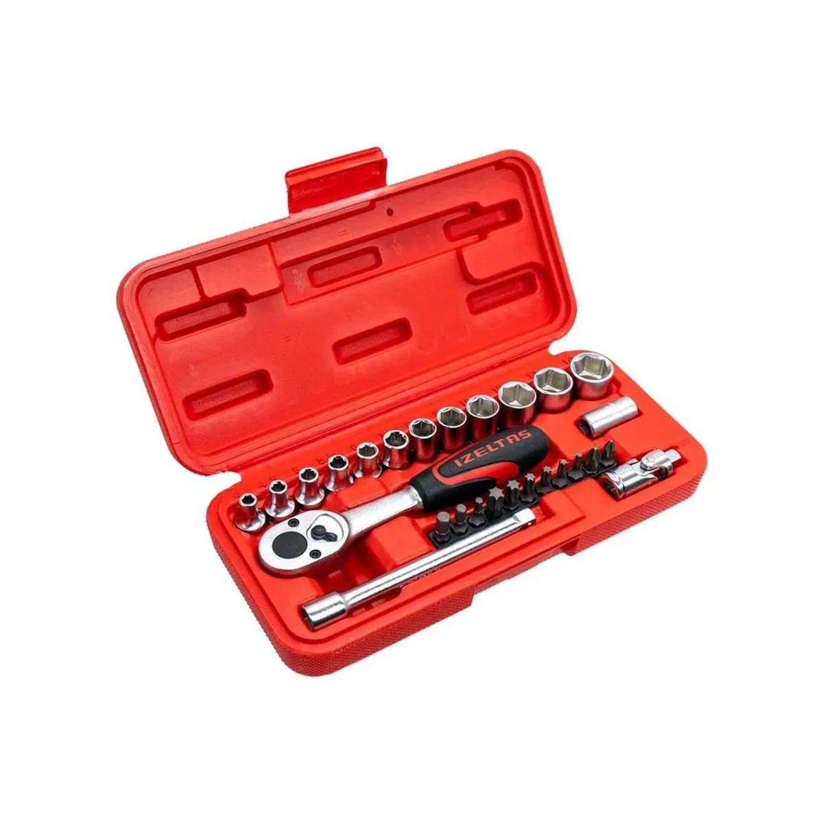 İzeltaş 1/4" Hex Socket Wrench and Bit Set 27 Pieces