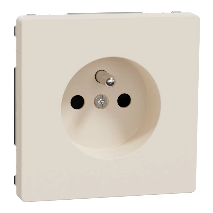 Schneider Electric MTN2500-6033 Socket-outlet , pin earth, shut., screwl. term., sahara, glossy, System Design