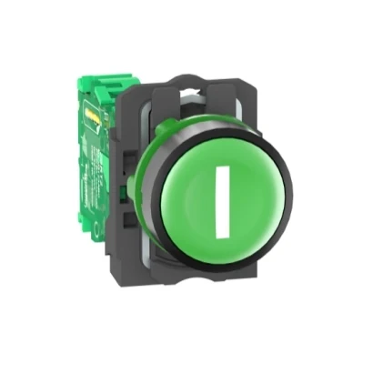 Schneider Electric ZB5RTA331 White I Symbol on Green Base