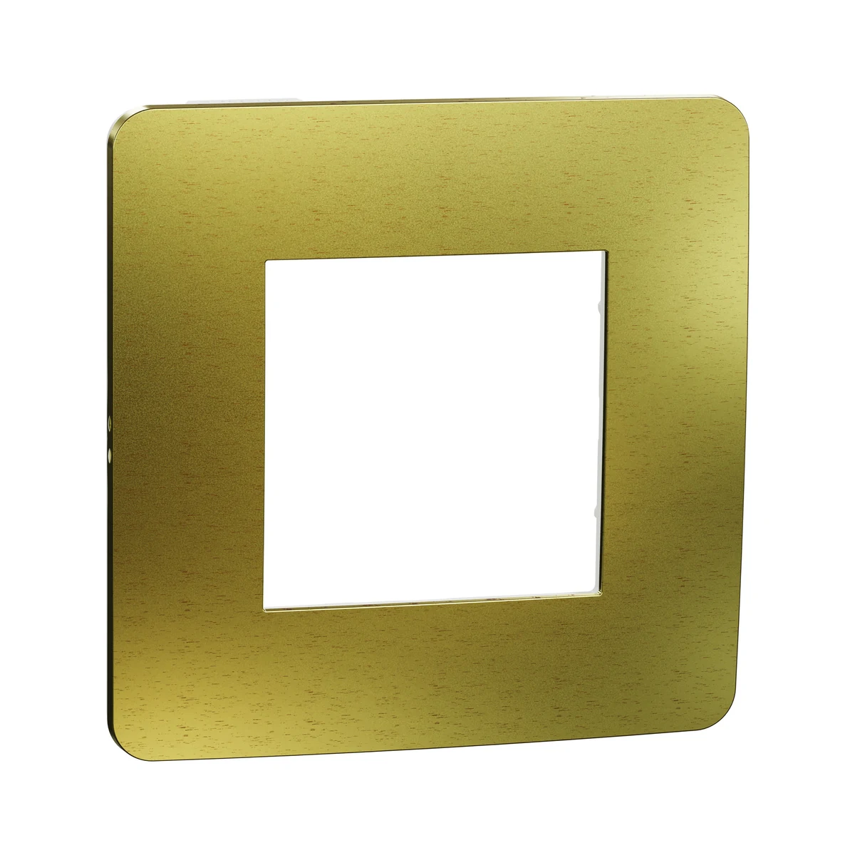 Schneider Electric NU280259M Yeni Unica, Studio Metal 1-Gang Frame, Gold/White