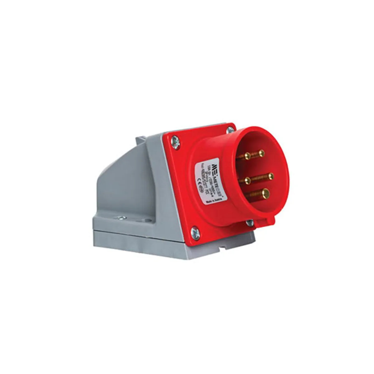 PCE 406305V 5x16A Wall-Mount Plug Angled Housing IP44 Screw Type