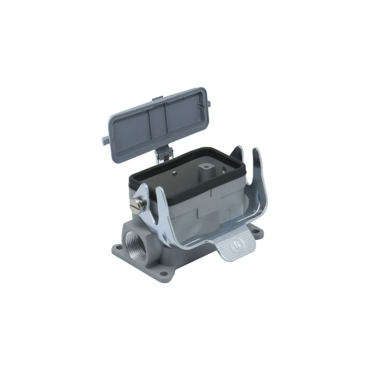TP Elektrik 24-1016-69-06P16 10x16A Multi-Contact Wall Housing - Single Latch (with Cover) (Plug Release Mechanism), IP 65