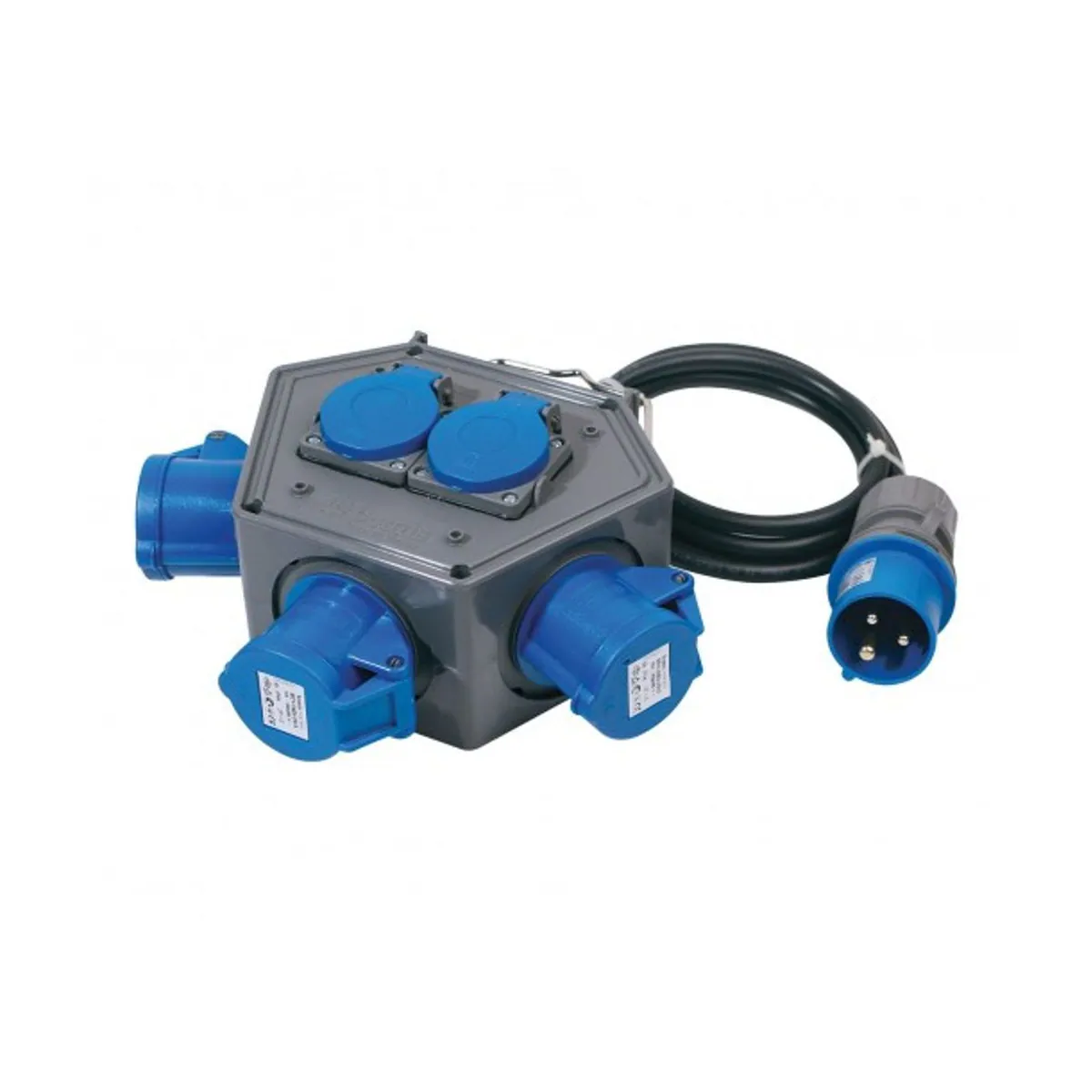Bemis BX1K8222-2100 3x2.5 ttr 2mt Polybox with cable 3/16A plug 2P+E IP44
